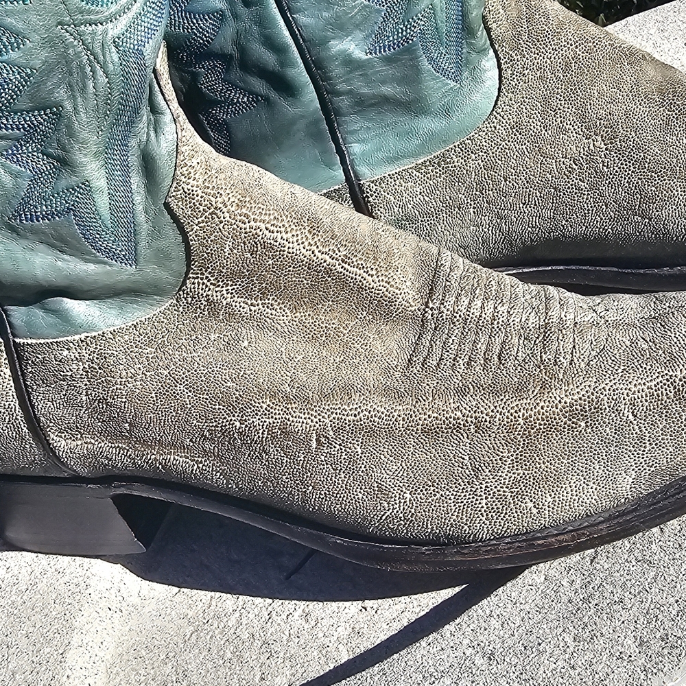 Lucchese Green Elephant Cowboy Boots 13D - Picture 15 of 15